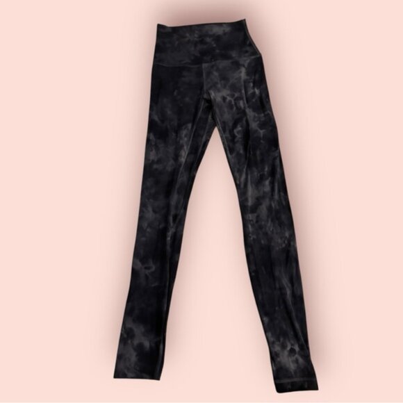 Lululemon Align Pant 28" *Diamond Dye Diamond Dye Pitch Grey Graphite Grey sz 2 - Picture 2 of 7